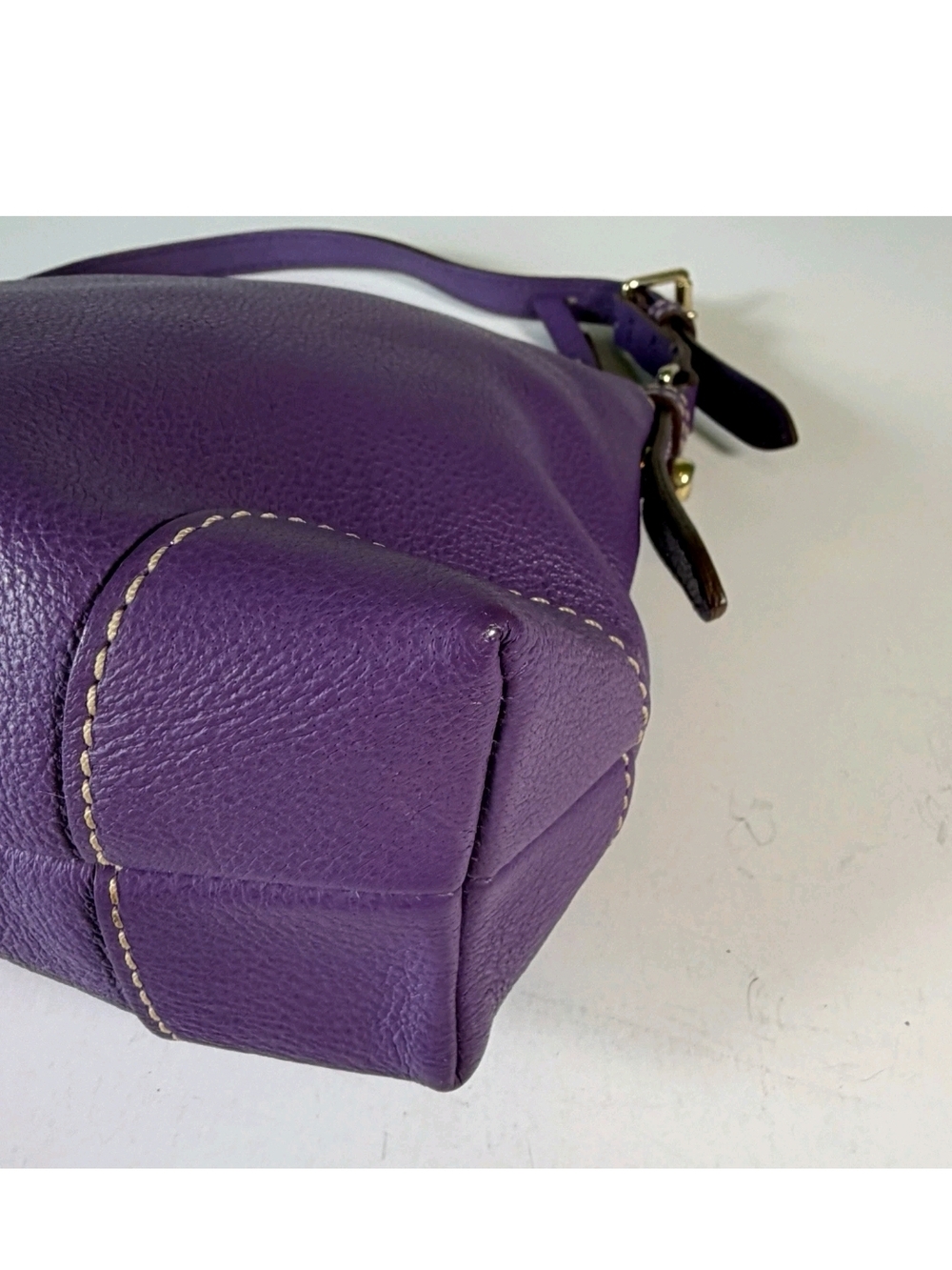 Dooney & Bourke Purple Leather Crossbody Bag - Picture 7 of 16